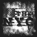 New York city art. Street graphic style NYC. Fashion stylish print. Template apparel, card, label, poster. emblem, t-shirt stamp. Royalty Free Stock Photo