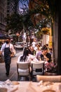 Outdoor sidewalk dining in New York City During Covid-19 Pandemic