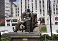 New York City,August 2nd:Lower Rockefeller Plaza Statue from Manhattan in New York City