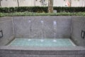 New York City,August 2nd:Rockefeller Plaza fountain from Manhattan in New York City Royalty Free Stock Photo