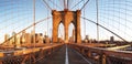 New York City with brooklyn bridge, Lower Manhattan, USA Royalty Free Stock Photo