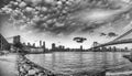 New York City. Brooklyn and Manhattan Bridge Panorama at Sunset Royalty Free Stock Photo