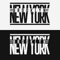 Brooklyn Sport wear typography emblem, t-shirt stamp graphics