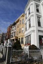 New York City brownstones in Bedford Stuyvesant neighborhood in Brooklyn Royalty Free Stock Photo