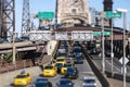 New York City - Busy view of the Queensboro Bridge in New York City