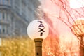 New York City Cab Sign at sunset time Royalty Free Stock Photo