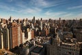 New York City Central Park. Top view with Autumn tree. Autumn Central Park view from drone. Aerial of NY City, panorama Royalty Free Stock Photo