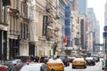 New York City, 2018: Traffic drives down Broadway