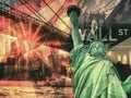 New York City collage including the Statue of Liberty and severa Royalty Free Stock Photo