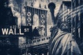 New York City collage including the Statue of Liberty and severa Royalty Free Stock Photo