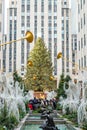 Angel Christmas Decorations and Christmas Tree at the Rockefeller Center in Midtown Manhattan