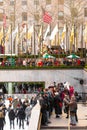 NYC Rockefeller Plaza Christmas Royalty Free Stock Photo