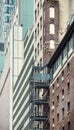 New York City diverse architecture, color toning applied, USA Royalty Free Stock Photo