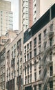 New York City diverse architecture, retro color toning applied, USA Royalty Free Stock Photo