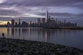 New York City Dramatic Skyline Royalty Free Stock Photo