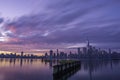 New York City Dramatic Skyline Royalty Free Stock Photo