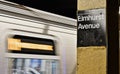 New York City Elmhurst Subway Sign MTA Train Station NYC Royalty Free Stock Photo