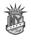 New York city emblem, vintage style. Vector illustration.