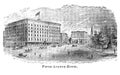 New York city. Engraving illustration