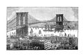 New York city. Engraving illustration