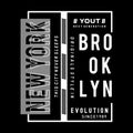 New york city evolution graphic typography t shirt Royalty Free Stock Photo