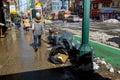 NEW YORK CITY - February 27, 2017: Some town in New york city after snow storm, Winter is coming by snow