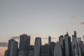 new york city financial district skyline. High quality photo Royalty Free Stock Photo