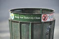 New York City Garbage Can Royalty Free Stock Photo
