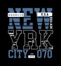 NEW YORK CITY grunge design typography, vector design text illustration, poster, banner, flyer, postcard , sign, t shirt graphics Royalty Free Stock Photo