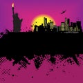 New york city grunge illustrat