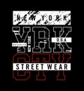 New York City Grunge Typography , vector design text illustration, t shirt graphics, print etc Royalty Free Stock Photo