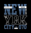 New York City Grunge Typography , vector design text illustration, t shirt graphics, print etc Royalty Free Stock Photo