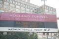 New York city. Holland Tunnel entrance