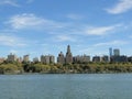 New York City from Hudson River Royalty Free Stock Photo