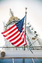 American Flag on Empire State Building Royalty Free Stock Photo