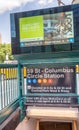 NEW YORK CITY - JUNE 2013: Columbus Circle Station entrance. New