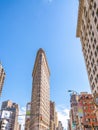 NEW YORK CITY - JUNE 2013: Flatiron building facade in Manhattan Royalty Free Stock Photo