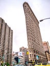 NEW YORK CITY - JUNE 2013: Flatiron building facade in Manhattan Royalty Free Stock Photo