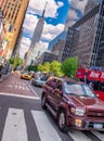 NEW YORK CITY - JUNE 11, 2013: Manhattan traffic on a hot sunny day