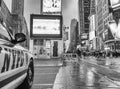 NEW YORK CITY - JUNE 2013: NYPD car in Times Square. The city at Royalty Free Stock Photo