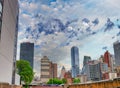 NEW YORK CITY - JUNE 10, 2013: Panoramic aerial view of Midtown Manhattan skyline Royalty Free Stock Photo