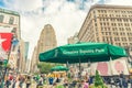 NEW YORK CITY - JUNE 14, 2013: Tourists and locals in Greeley Sq Royalty Free Stock Photo