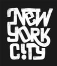 New York city - lettering design. Handwritten quote.