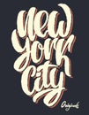 New York city, lettering design. t-shirt print design