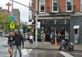 New York City Lower East Side Manhattan Street Scene People Walking