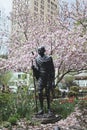 NEW YORK CITY Mahatma Gandhi statue in Union Square Royalty Free Stock Photo