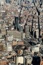 New York City, Manhattan - aerial view from south Manhattan to the north, to Midtown Manhattan