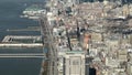New York City, Manhattan - aerial view from westside Manhattan and Hudson River