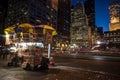 New York City Manhattan bight food cart Royalty Free Stock Photo