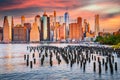 New York City, Manhattan and Brooklyn Old Pier, United States Royalty Free Stock Photo